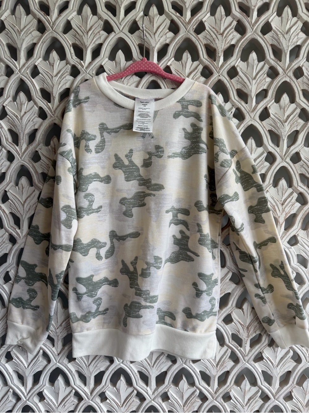 Splendid Camo Lightweight Sweatshirt, girls M